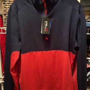 Ralph Lauren RLX Navy and Red Top